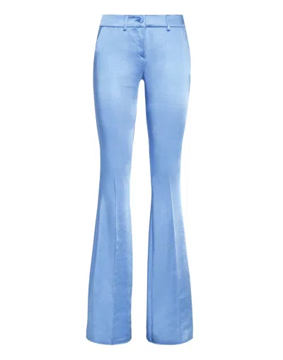 Philipp Plein Satin Trousers In Blue