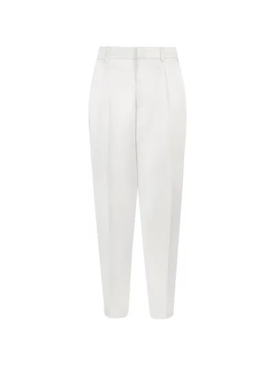 Philipp Plein Satin Trousers In White