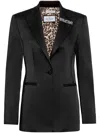 Philipp Plein Satin-weave Single-breasted Blazer In Black