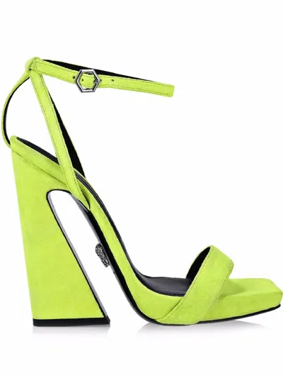 Philipp Plein Sandalen Mit Design-absatz In Green