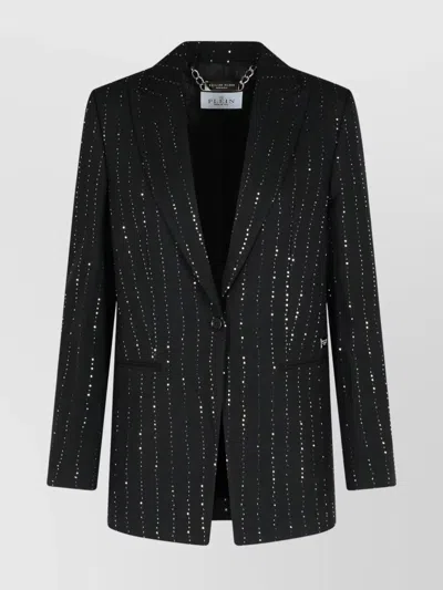Philipp Plein Sequin Embellished Boyfriend Fit Blazer
