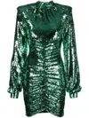 Philipp Plein Sequin-embellished Dress In Green