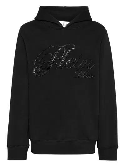 Philipp Plein Sequin-embellished Hoodie In Black