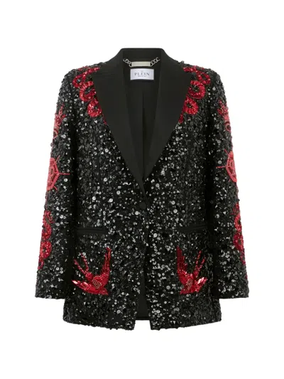 Philipp Plein Sakko Mit Pailletten In Animal Print