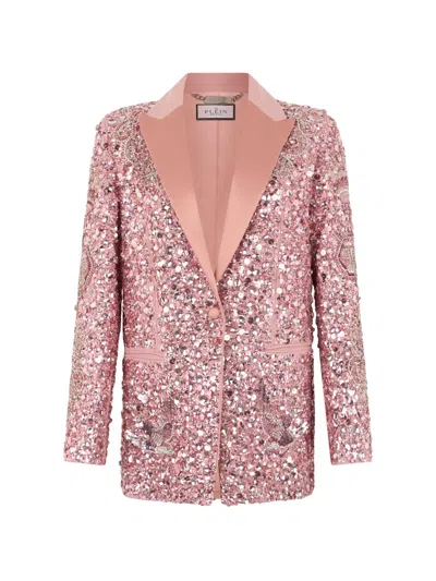 Philipp Plein Sakko Mit Pailletten In Pink
