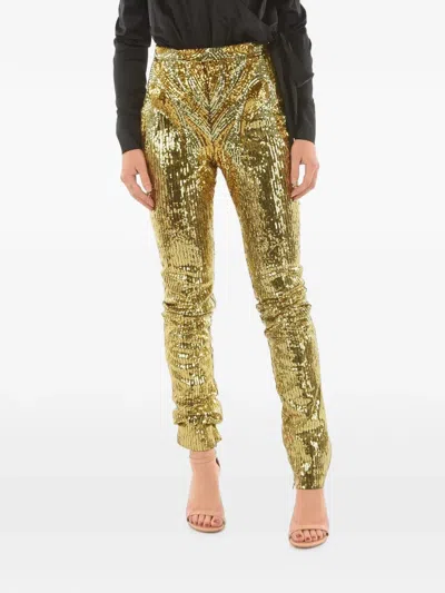 Philipp Plein Sequin-embellished Trousers In Multi