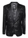 Philipp Plein Sequinned Single-breasted Blazer In Black