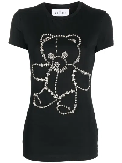 Philipp Plein Sexy Pure Fit Castoni Cotton T-shirt In Black