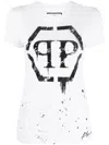 Philipp Plein Sexy Pure Fit Hexagon T-shirt In White