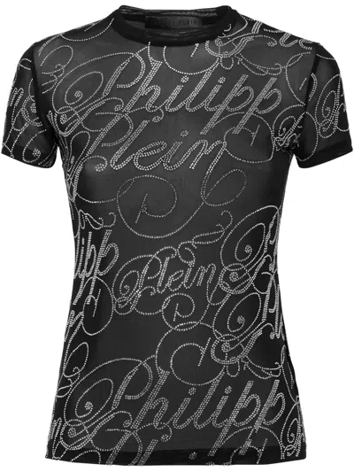 Philipp Plein Sexy Pure Signature T-shirt In Black