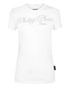Philipp Plein Crystal-embellished Logo-print T-shirt In White