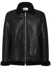 Philipp Plein Shearling Biker Jacket In Black
