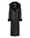 Philipp Plein Shearling Coat Long In Black