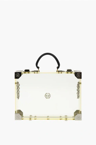 Philipp Plein Sheer Rigid Handbag With Removable Shoulder Strap