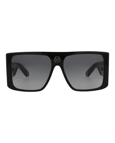 Philipp Plein Shield-frame Acetate Sunglasses In Multi