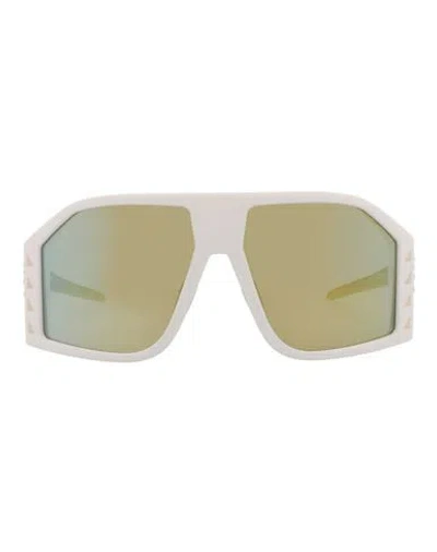 Philipp Plein Shield-frame Injection Sunglasses Man Sunglasses White Size 61 Plastic Material In Green