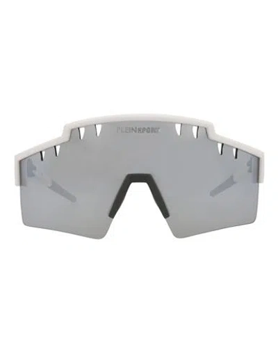 Philipp Plein Shield-frame Injection Sunglasses Man Sunglasses White Size 99 Plastic Material