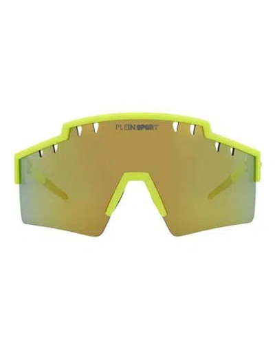 Philipp Plein Shield-frame Injection Sunglasses Man Sunglasses Yellow Size 99 Plastic Material