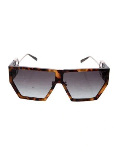 Pre-owned Philipp Plein Shield Gradient Sunglasses In Brown