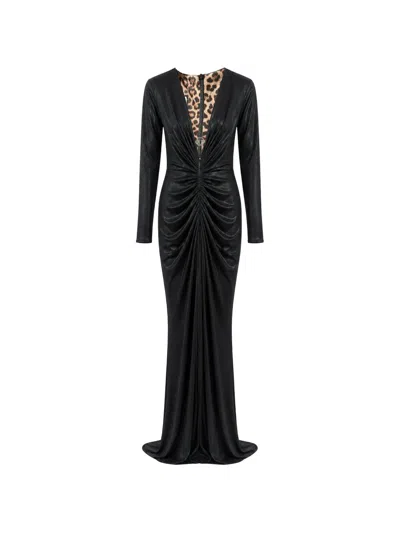 Philipp Plein Shiny Long Dress In White