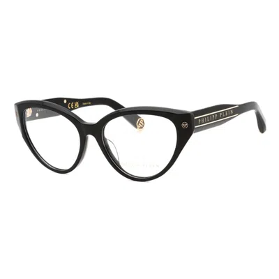 Philipp Plein Shiny Mini Eyeglasses With Clear Demo Lenses In Black