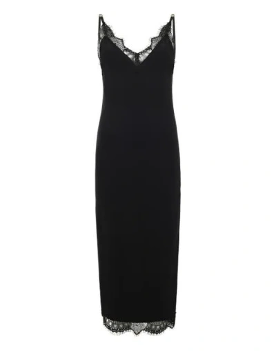 Philipp Plein Shiny Rib Maxi Tank Dress Lace Women In Black
