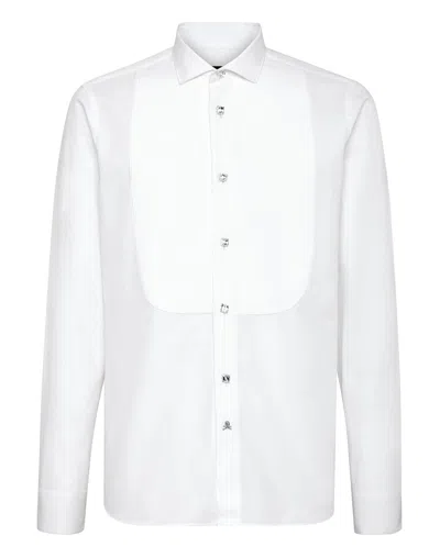 Philipp Plein Shirt Black Tie In White