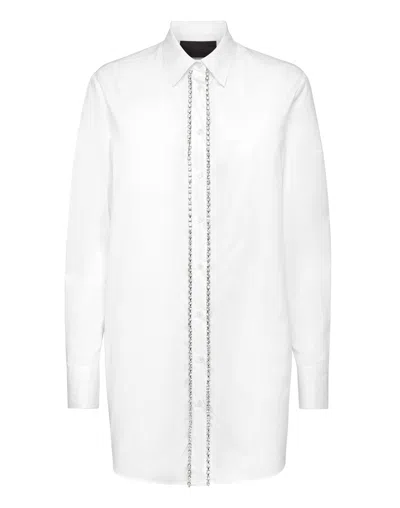 PHILIPP PLEIN SHIRT DRESS CRYSTAL