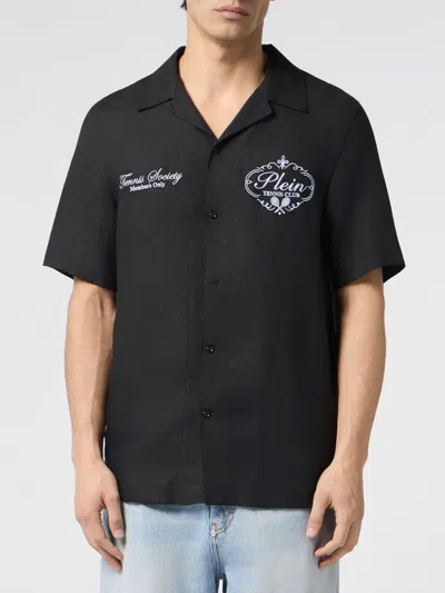 Philipp Plein Linen Bowling Shirt Tennis Club Men In Multi