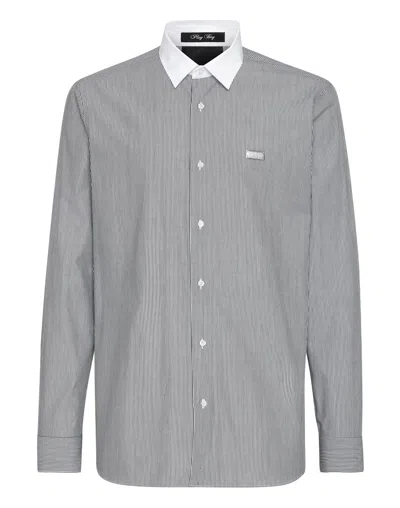 Philipp Plein Shirt Sugar Daddy Cut Ls In Black