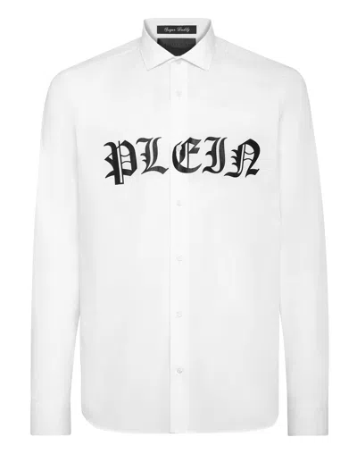 Philipp Plein Shirt Sugar Daddy Cut Ls Gothic Plein In White