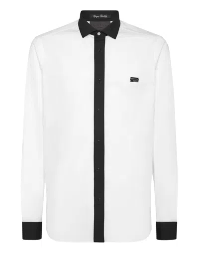 Philipp Plein Sugar Daddy Contrast-trim Shirt In White