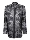 Philipp Plein Paisley Printed Long-sleeved Shirt In Black