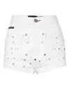 Philipp Plein Short Crystal In White