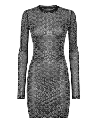 Philipp Plein Short Dress In Black
