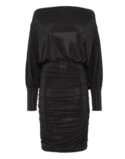 Philipp Plein Short Dress Crystal In Black