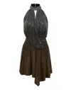 Philipp Plein Short Dress Crystal In Silver