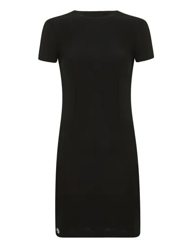 Philipp Plein Short Dress Elegant In Black