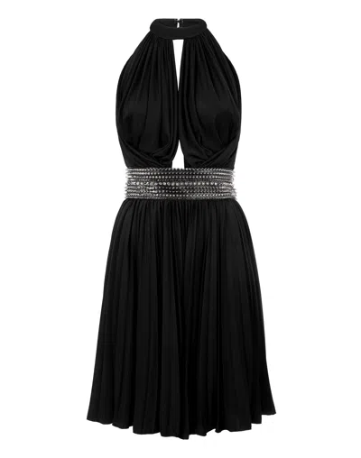 Philipp Plein Short Dress Elegant In Black