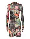 Philipp Plein Floral-print Short Dress In Multi