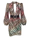 Philipp Plein Jungle Mini Dress In Multi