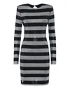 Philipp Plein Crystal-stripes Fitted Mini Dress In Multi