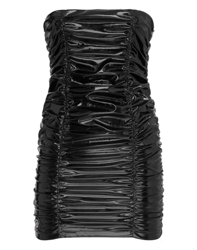 Philipp Plein Short Dress Statement In Black