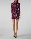Philipp Plein Short Dress Thunder In Multi