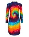 Philipp Plein Short Dress Tie Dye In Multi