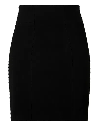 Philipp Plein Short Skirt Crystal In Black