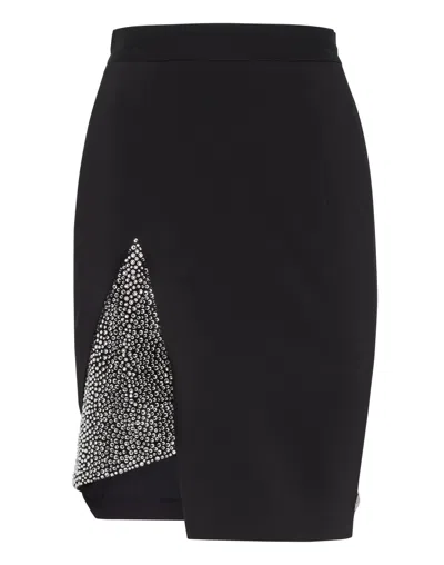 Philipp Plein Short Skirt Crystal In Black