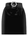 Philipp Plein Short Skirt Killer Latex In Black