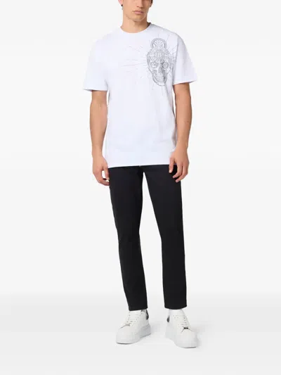Philipp Plein Short-sleeve Crew-neck T-shirt In White