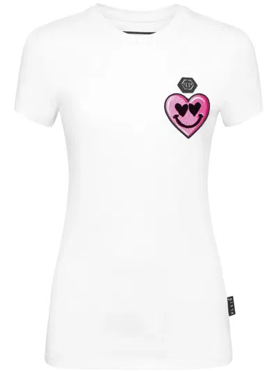Philipp Plein Short Sleeve Patches T-shirt In White